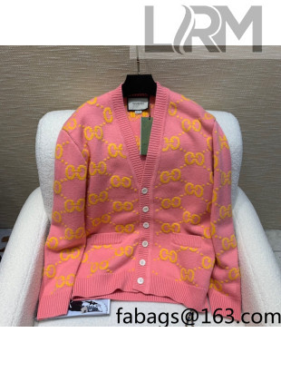 Gucci GG Cardigan Pink/Yellow 2022 04