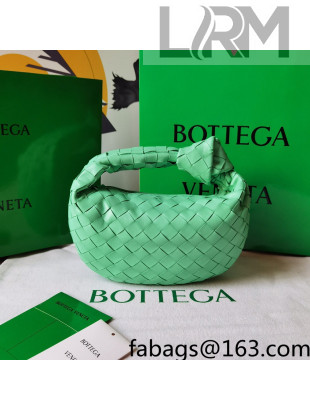 Bottega Veneta Mini BV Jodie Hobo Bag in Woven Lambskin Fountain Green 2021