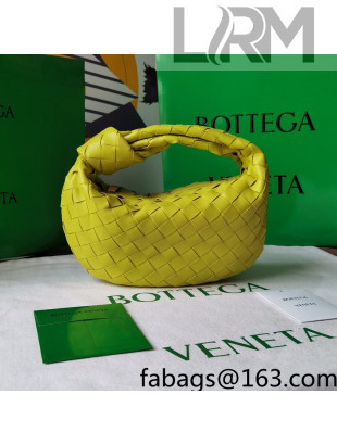 e * Bottega Veneta Mini BV Jodie Hobo Bag in Woven Lambskin Mirabelle Yellow 2021