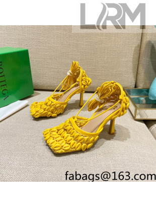 Bottega Veneta Stretch Mesh Sandals 9cm Yellow 2022 06