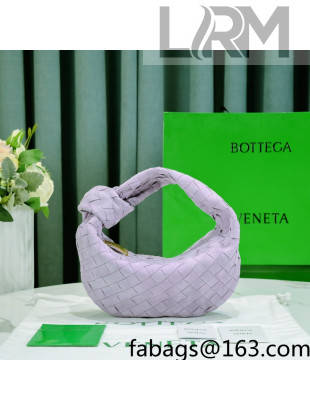 Bottega Veneta Mini Jodie Suede Hobo Bag Mirth Washed Purple 2022 651876