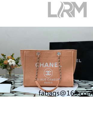 Chanel Deauville Mixed Fibers Medium Shopping Bag A67001 Orange 2022 05