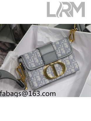 Dior 30 Montaigne CD Oblique Canvas Mini Box Shoulder Bag Grey 2022