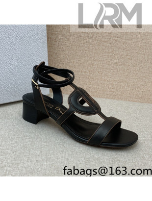 Dior Calfskin CD Heel Sandals 4.5cm Black 2022 032232