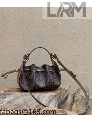 Fendi Pomodorino FF Fabric Mini Bag Brown 2022 8532