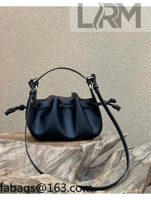 Fendi Pomodorino Leather Mini Bag Black 2022 8532