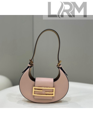 Fendi Cookie Leather Hobo Mini Bag Pale Pink 2022 8556