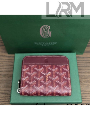 Goyard Matignon PM Short Wallet Burgundy 2021 09