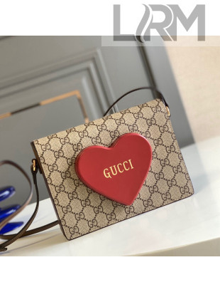 Gucci Love GG Canvas Mini Bag 637048 Beige/Red 2021 