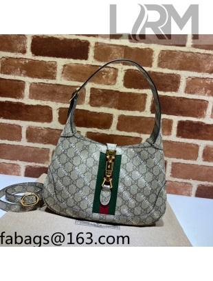 Gucci x Balenciaga Jackie 1961 GG Canvas and Logo Striped Small Hobo bag 636706 Beige 2022