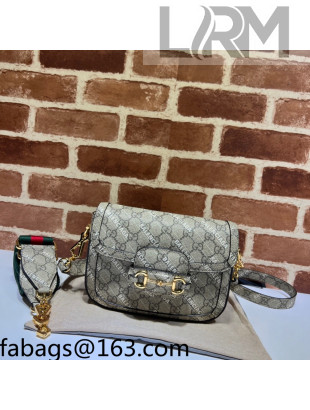 Gucci x Balenciaga Print GG Canvas Horsebit 1955 Mini bag 658574 beige 2022