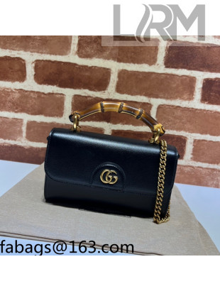 Gucci Bamboo Leather Mini Bag 675795 Black 2022