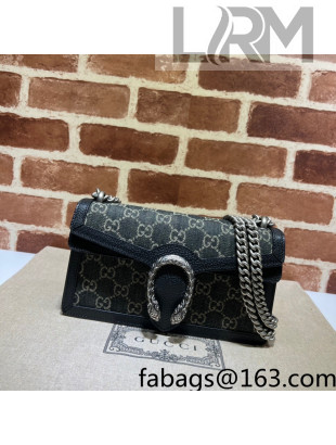 Gucci Dionysus Small Shoulder Bag in Black GG Denim Jacquard 499623 2022