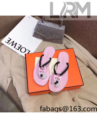 Hermes Beach Thong Slide Sandals Pink 2022 01