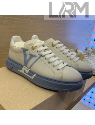 Louis Vuitton Time Out LV Initials Leather Sneakers 1A8MZB Blue/White 2020