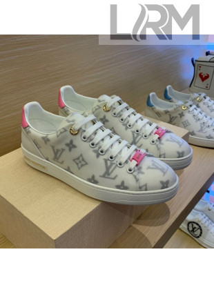 Louis Vuitton Frontrow Monogram Fabric Sneakers 1A8NX5 Pink 2020