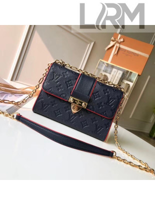 Louis Vuitton Embossed Calfskin Saint Sulpice BB Bag Navy Blue 2018