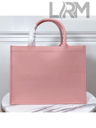 Dior Small Book Tote in Pink Calfskin 2020