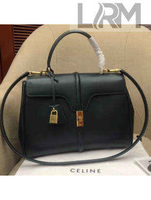 Celine Smooth Calfskin Medium 16 Bag Green 2019