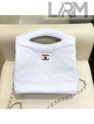 Chanel Lambskin Chanel 31 Mini Shopping Bag AS9196 White 2019