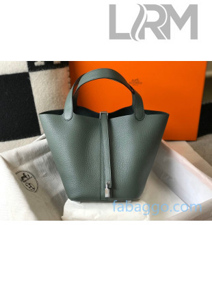 Hermes Picotin Lock Bag 22cm in Togo Calfskin Green Almond 2020