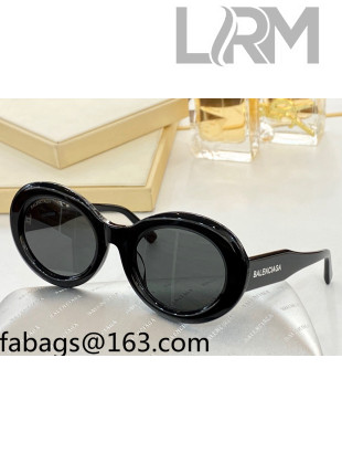 Balenciaga Round Sunglasses BB0073 Black 2022