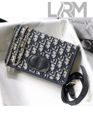 Dior 30 Montaigne 2-in-1 Pouch in Oblique Canvas Blue 2020