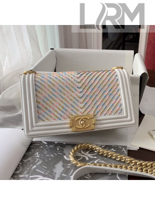 Chanel Boy Chanel Handbag A67086 White 2019