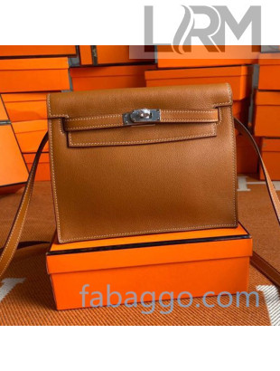 Hermes Kelly Danse Backpack in Evercolor Leather Brown 2020