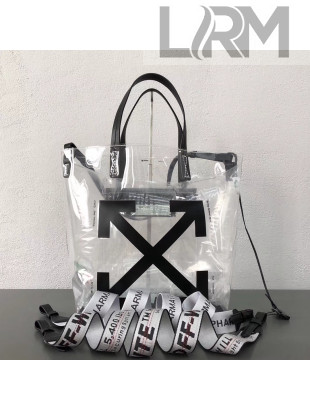 Off-White Black Leather & PVC Tote 2018