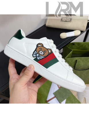 Gucci Ace Sneakers in Bear Leather White 2021 (For Women and Men)