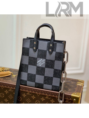 Louis Vuitton Men's Sac Plat XS Tote Bag in Damier Leather N60479 Black 2021