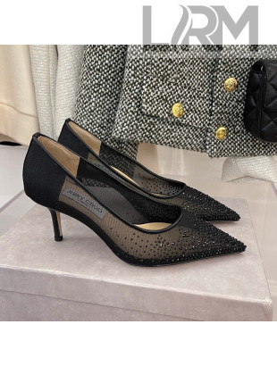 Jimmy Choo Crystal Mesh Pumps 6.5cm Black 2021 69