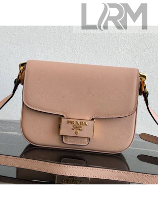 Prada Emblème Saffiano Leather Shoulder Bag 1BD217 Nude 2019