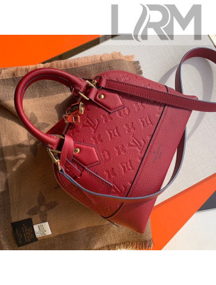 Louis Vuitton Sac Neo Alma BB Monogram Empreinte Leather Bag M44866 Red 2019