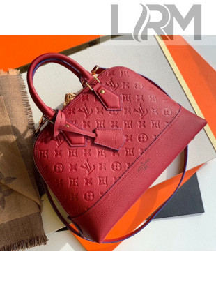 Louis Vuitton Sac Neo Alma PM Monogram Empreinte Leather Bag M44832 Red 2019