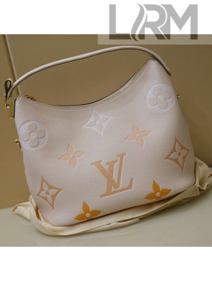 Louis Vuitton Gradient Monogram Leather Marshmallow Hobo Bag M45698 Cream White 2021