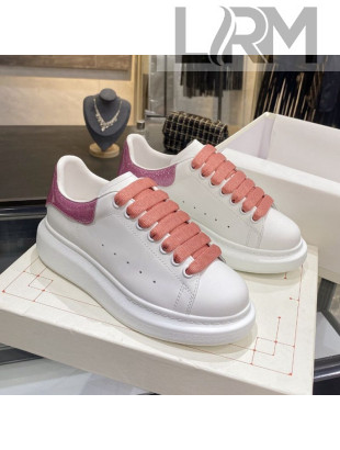 Alexander Mcqueen White Silky Calfskin Sneaker Coral Pink 2020 (For Women and Men)