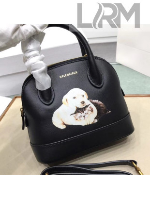 Balen...ga Calfskin Puppy and Kitten Small Ville XXS Top Handle Bag 2018