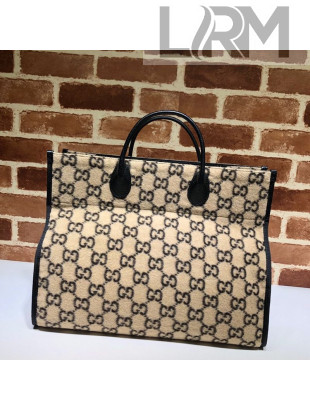 Gucci GG Wool Tote 598169 Beige 2020