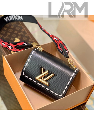 Louis Vuitton Twist PM Bag in Stitching Epi Leather M58723 Black 2021 Wild at Heart