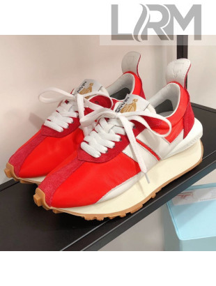 Lanvin Bumpr Nylon Sneakers Red 2021 12 (For Women and Men)