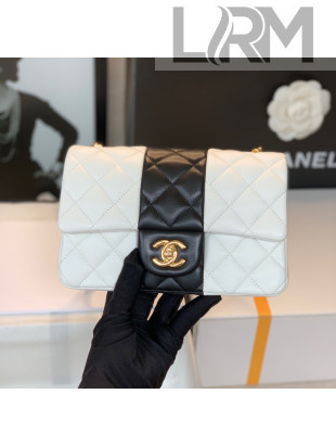 Chanel Lambskin Mini Flap Bag A69900 White/Black 2021 01