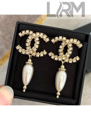 Chanel Pearl Crystal Earrings AB5806 2021