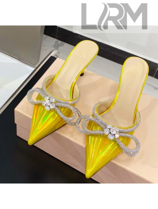 Mach & Mach Glazed Heel Slide Sandals 6.5cm Yellow 2021 103