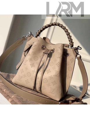 Louis Vuitton Muria Mahina Monogram Perforated Leather Bucket Bag M55799 Beige 2019