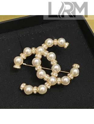 Chanel Pearl CC Brooch AB5627 2021