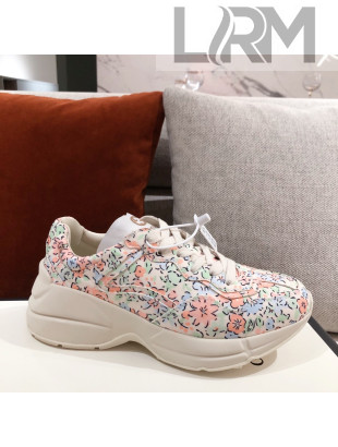 Gucci Rhyton Liberty London Floral Sneakers Pink 2021 (For Women and Men)