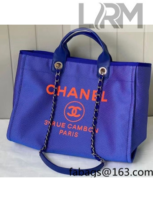 Chanel Mixed Fibers Large Shopping Bag A93786 Blue 2021