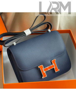 Hermes Constance Bag with Enamel Buckle 18cm in Epsom Leather Navy Blue 2021 02